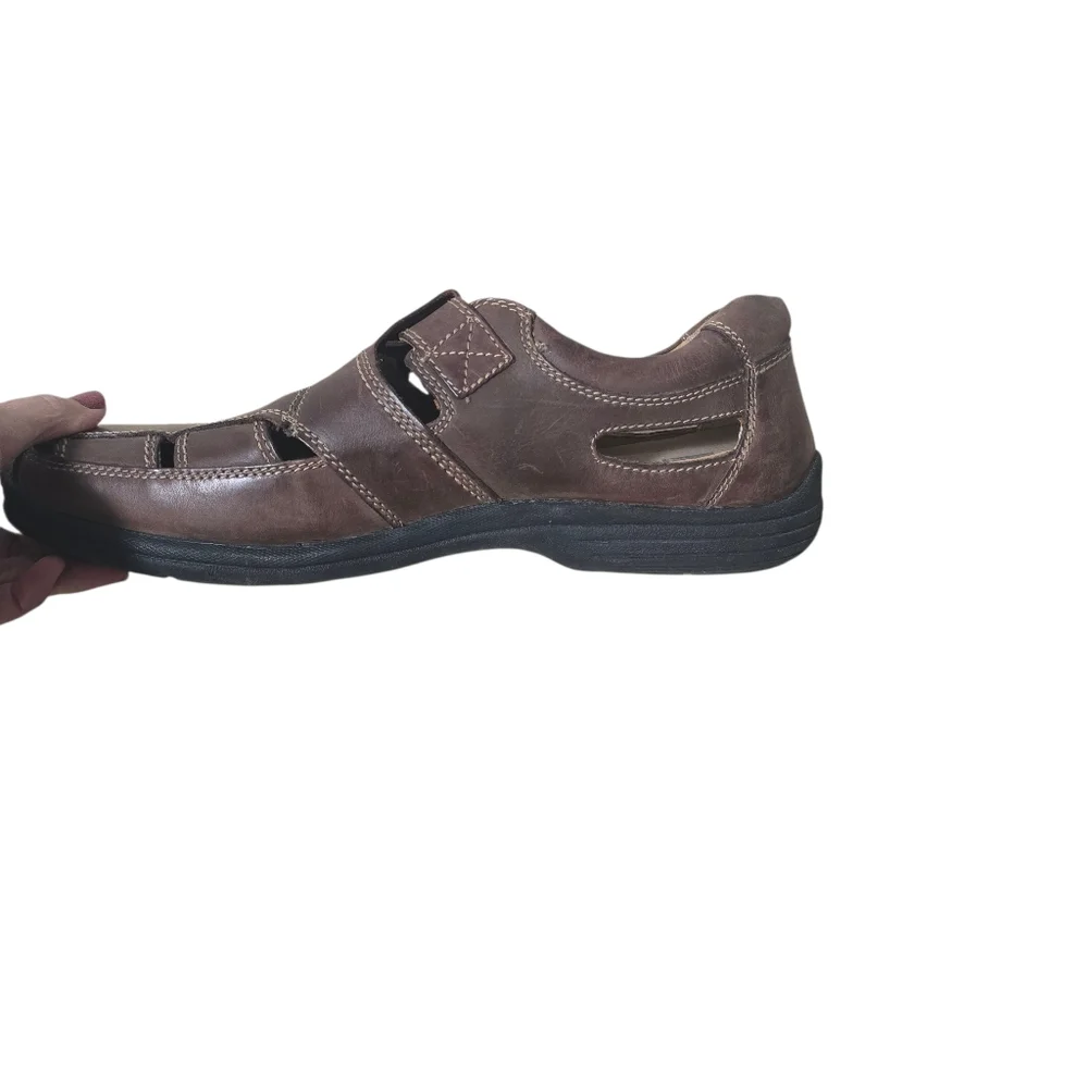 Mens Johnston & Murphy Closed Toe Sheepskin Sandals Size 12